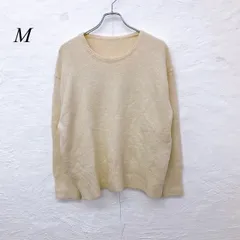 e5877 セーター レディース M ベージュ 伸縮性あり クルーネック シンプル 無地 ニット セミロング丈 ゆったり リラックス 長袖 カジュアル 秋冬 トップス