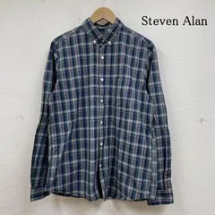 スティーブンアラン USA製 長袖 ボタンダウン シャツ  ボタン チェック メンズ M ISItems【USED】【古着】【中古】50139260