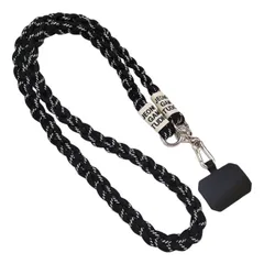 新品 ネックストラップ 三つ編み おしゃれ 可愛い スマホストラップ 太め 肩痛くない ローブ 落下防止 120cm 肩掛け 首掛け 斜め掛け スマホショルダーストラップ ストラップホルダー 携帯ストラップ 両吊り 両側フック ハンズフリー ナイロン製