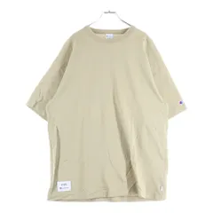 WTAPS (ダブルタップス) ×Champion チャンピオン ロゴワッペン 半袖Tシャツ ベージュ C8-U302