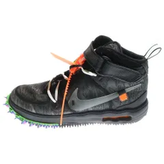 NIKE (ナイキ) ×Off-White AIR FORCE 1 MID オフホワイト エアフォース1 ミッドカットスニーカー レディース ブラック US11/29cm DO6290-001