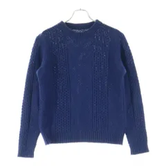 N.HOOLYWOOD (エヌハリウッド) COMPILE クルーネック 長袖 ケーブルニット ブルー 232-KT02のサムネイル