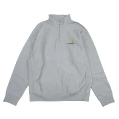 美品 Carhartt WIP カーハート ハーフジップ 裏起毛 スウェットシャツ プルオーバー  トレーナー カットソー M グレー メンズ 古着 中古 USED
