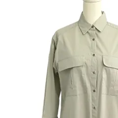 綿混 YECCA VECCA イエッカヴェッカ ロング シャツ ワンピース フリーサイズ 春 夏 秋