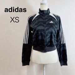 アディダス 黒 ファイヤーバード 女性XS フィッティド 短丈 光沢