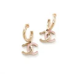 シャネル CHANEL ピアス イヤリング ゴールド ピンク ココマーク フープピアス