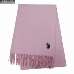 ポロ マフラー U.S. POLO ASSN メンズ レディース ロゴ刺繍 ストール USPA-2015 447949 ピンク 2024AW 誕生日 プレゼント ギフト