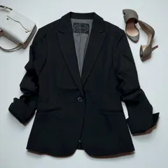 美品　UNTITLED 2 アンタイトル　テーラードジャケット　ストレッチあり　ブラック　卒業式　フォーマル　発表会　M