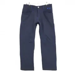 オークリー パンツ ネイビー×ブルー ステッチ 裏起毛 メンズ 36 ゴルフウェア Oakley