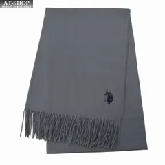 ポロ マフラー U.S. POLO ASSN メンズ レディース ロゴ刺繍 ストール USPA-2015 448048 ライトグレー 2024AW 誕生日 プレゼント ギフト