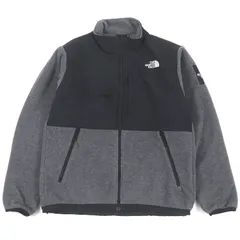 美品□THE NORTH FACE ザ・ノースフェイス NA61631 POLATEC ロゴ刺繍 デナリジャケット フリースジャケット グレー ブラック M 正規品 メンズ
