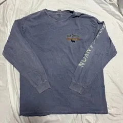 GILDAN 袖プリント 長袖Tシャツ ネイビー XL US古着