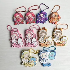 おジャ魔女どれみ×はぴだんぶい スペシャルラバーマスコット サンリオコラボ / ぷっくりラバマスグミ キーホルダー セット ガチャガチャ ガシャポン バンダイ