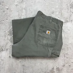 Carhartt　カーハート　ダックパンツ　ワークパンツ　MOS　古着　モスグリーン　緑色　W38 L34