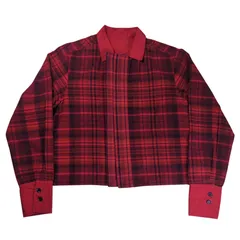 "Y's YOHJI YAMAMOTO" Check Pattern Box Shirt Jacketのサムネイル