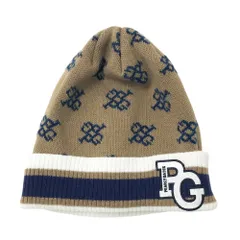 PEARLY GATES パーリーゲイツ  ニット帽 モノグラム柄 ベージュ系 FR [240101560693] ゴルフウェア ストスト
