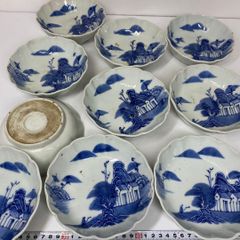 古伊万里染付竹林の賢人図しゅんかん皿7枚 [B25615] - メルカリ