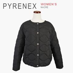 PYRENEX ブラック ダウンジャケット ノーカラー コクーン 40サイズ 
