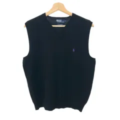 POLO RALPH LAUREN ポロラルフローレン ニットベスト サイズ:L ウール/Vネック/90ｓ    ブラック メンズ / 240001169688