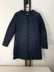 UNIQLO ユニクロ 軽量ダウン キルティング ロングコート ジャケット ネイビー レディース L