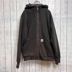 Carhartt 裏ボア ジップパーカー ブラック S 裏起毛 フリース