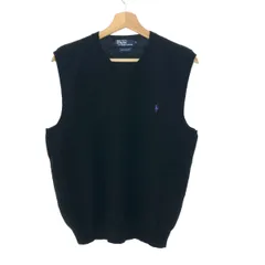 POLO RALPH LAUREN ポロラルフローレン ニットベスト サイズ:L Vネック/ウール    ブラック メンズ / 240001169689
