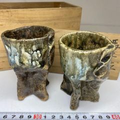 フランス トルコ人陶芸家 Adnan Korukçü 手作り陶器カップ ペア - メルカリ