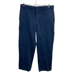 アメリカ製 Dickies ワークパンツ W40 ネイビー ディッキーズ ジップアップ ビッグサイズ ワーク 無地 ボトムス 2511-53