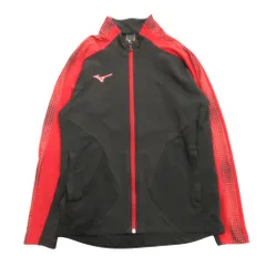 MIZUNO ミズノ ソフトニットジャケット トラック ジャケット ブルゾン  ジャージ スポーツ サッカー M 赤 レッド メンズ 古着 中古 USED