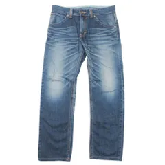 新品同様 EDWIN エドウィン 463XVS フラップ&ジップストレートデニム パンツ ジーンズ ジーパン Gパン ロゴボタン 32 インディゴ メンズ 古着 中古 USED