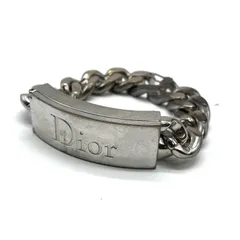 希少<!-利用不可文字-!>Christian Dior クリスチャンディオール ブレスレット アクセサリー ゴルメット リップグロス 喜平 チェーン シルバー