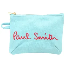 未使用 Paul Smith ポールスミス ロゴ ポップカラー ポーチ ミニ 小物入れ 553961 ミントグリーン メンズ レディース 古着 中古 USED