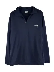 M THE NORTH FACE ザノースフェイス ハーフジップ 長袖Tシャツ ネイビー