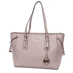 マイケルコース トートバッグ ハンドバッグ ビジネスバッグ チャーム グレージュ ライトピンク アッシュ レザー 本革 MICHAEL KORS