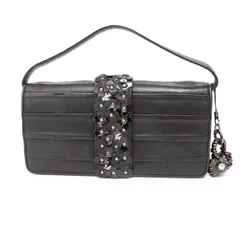 アンテプリマ ハンドバッグ パーティバッグ チェーン リボン フラワー 黒 ブラック Black レザー ANTEPRIMA