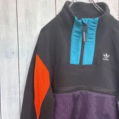 adidas スウェット ハーフジップ マルチカラー L アディダス アノラック