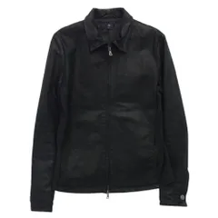 NO ID. ノーアイディ 214030-805L ピッグレザー 豚革 リブ切り替え レザー ジャケット シングル ライダース ブラック系 1【中古】