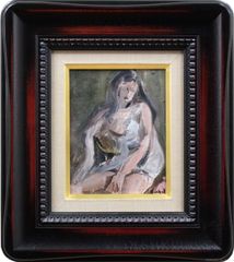 原 精一『白いシュミーズの女』油彩画【真作保証】 絵画 原精一 「白いシュミーズの女」 油絵・油彩画 絵画 - メルカリ