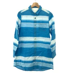 White Mountaineering ホワイトマウンテニアリング 長袖シャツ サイズ:00 SAMPLE品/リネン/ボーダー    ブルー メンズ / 243001003219