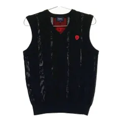 サイズ：1 PEARLY GATES パーリーゲイツ ; Vネック ニットベスト バックロゴ  ネイビー系 [240101554712] ゴルフウェア レディース ストスト