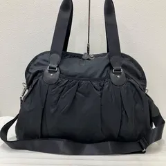 5843　agnes b.  VOYAGE アニエスベーボヤージュ　ハンドバッグ アニエス・ベー　2way ボストンバッグ　大容量　ショルダーバッグ ブラック　ナイロン　旅行用カバン