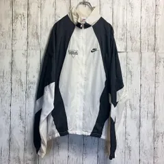 90’s NIKE 白タグ ナイロンジャケット USA 白 ホワイト 黒 XL