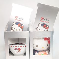 ♡未使用♡ 博多山笠 ハローキティ どんぶり ハローキティ 陶器 小物