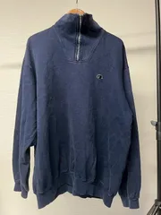 CHAMPION ハーフジップスウェット ネイビー XXL US古着