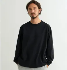 新品　26年春夏　NANGAナンガ　オーバーサイズロンＴ　黒　男女共用　メンズ　レディース　アウトドア　人気完売　ゴープコア　ノームコア　アウトドアファッション　キャンプ　フィッシング　釣り　ドローコード付き　短丈のサムネイル