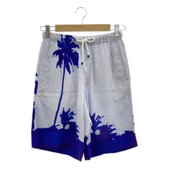 【美品】  DRIES VAN NOTEN / ドリスヴァンノッテン | × Len Lye / レン・ライ レーヨン ドローストリング イージー ショートパンツ ショーツ | 44 | ブルー系 | メンズ
