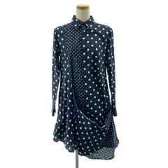 Y's / ワイズヨウジヤマモト | 2002SS | 総柄 ドット ポケット付きシャツ ワンピース | 1 | ネイビー/ホワイト | レディース