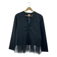 専用　新品未使用　noir kei ninomiya 黒カーディガンＳ Noir Kei Ninomiya: Women's Tulle Overlay Cardigan (Black