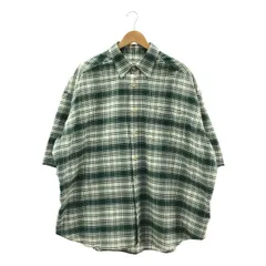 【美品】  AMI Alexandre Mattiussi / アミ・アレクサンドルマテュッシ | チェック オーバーサイズ 半袖シャツ | M | グリーン | メンズ