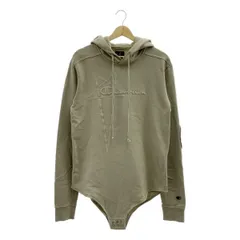 Rick Owens / リックオウエンス | × Champion / チャンピオン HOODED BODY ロゴ刺しゅう フーデッド ボディスーツ スウェットパーカー | M | パール | メンズ